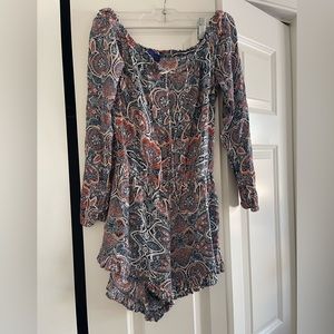 Aeropostale blue floral romper.